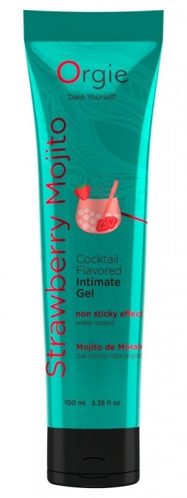 Съедобный интимный гель Orgie Lube Tube Cocktail Strawberry Mojito - 100 мл. - ORGIE - купить с доставкой в Долгопрудном