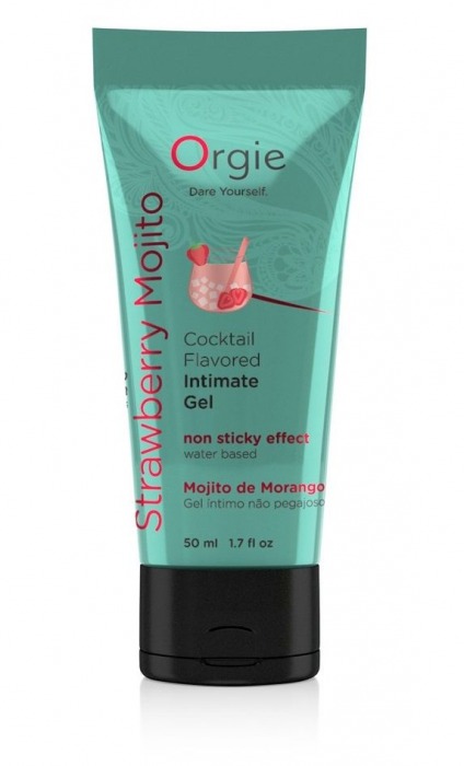 Съедобный интимный гель Orgie Lube Tube Cocktail Strawberry Mojito - 50 мл. - ORGIE - купить с доставкой в Долгопрудном