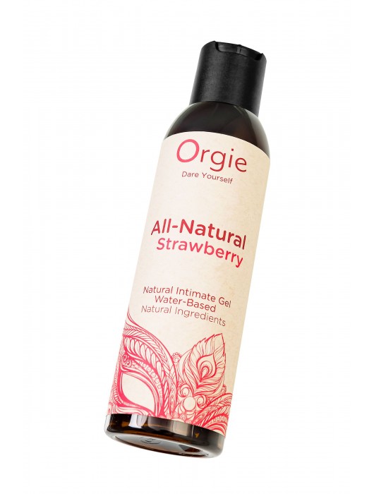 Интимный гель на водной основе All-Natural Strawberry с ароматом клубники - 150 мл. - ORGIE - купить с доставкой в Долгопрудном