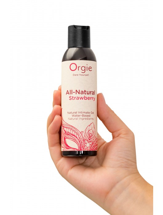 Интимный гель на водной основе All-Natural Strawberry с ароматом клубники - 150 мл. - ORGIE - купить с доставкой в Долгопрудном