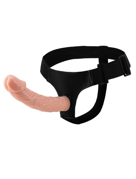 Гладкий фаллоимитатор с крупной головкой на ремешках - 19,7 см. - Baile - купить с доставкой в Долгопрудном