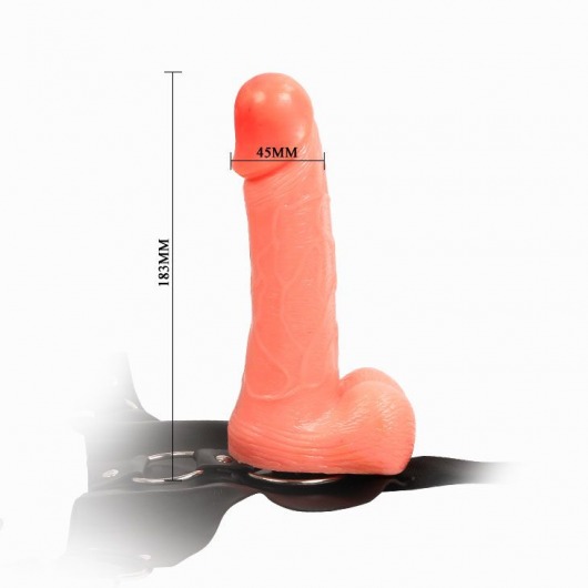 Женский страпон изогнутой формы - 18,3 см. - Baile - купить с доставкой в Долгопрудном