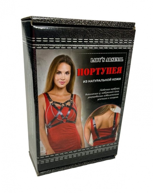 Портупея из натуральной кожи с цепочками - БДСМ Арсенал - купить с доставкой в Долгопрудном