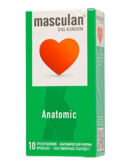 Презервативы анатомической формы Masculan Anatomic - 10 шт. - Masculan - купить с доставкой в Долгопрудном
