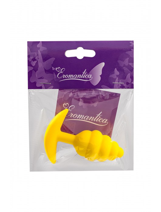 Желтая анальная втулка Vikki - 9 см. - Eromantica