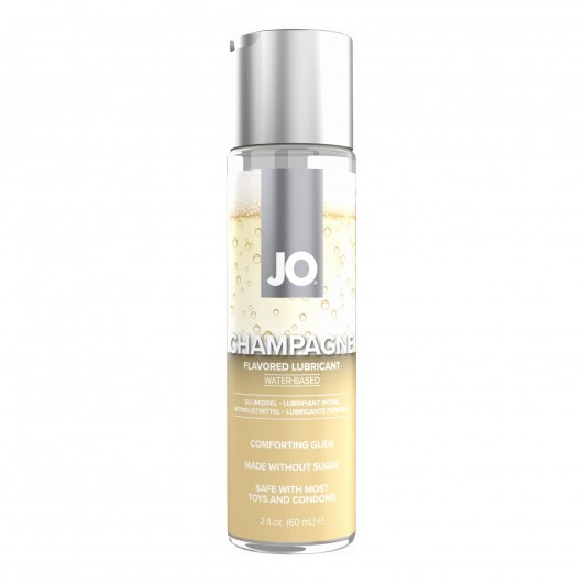 Лубрикант на водной основе JO H2O Champagne Flavored Lubricant с ароматом шампанского - 60 мл. - System JO - купить с доставкой в Долгопрудном