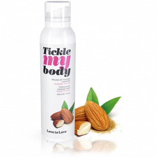 Массажная хрустящая пенка Tickle My Body Sweet Almonds с ароматом миндаля - 150 мл. - Love to Love - купить с доставкой в Долгопрудном