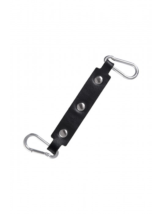 Черные кожаные однослойные оковы с контрастной строчкой - Pecado - купить с доставкой в Долгопрудном