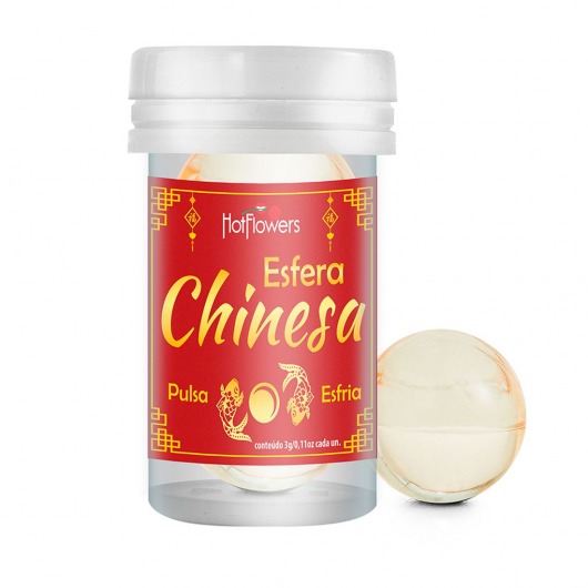 Интимный гель Chinesa Esfera с охлаждающе-пульсирующим эффектом (2 шарика по 3 гр.) - HotFlowers - купить с доставкой в Долгопрудном