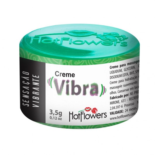 Возбуждающий крем Vibra с эффектом вибрации - 3,5 гр. - HotFlowers - купить с доставкой в Долгопрудном