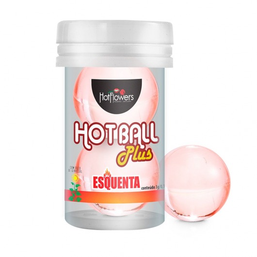 Лубрикант на масляной основе Hot Ball Plus с разогревающим эффектом (2 шарика по 3 гр.) - HotFlowers - купить с доставкой в Долгопрудном