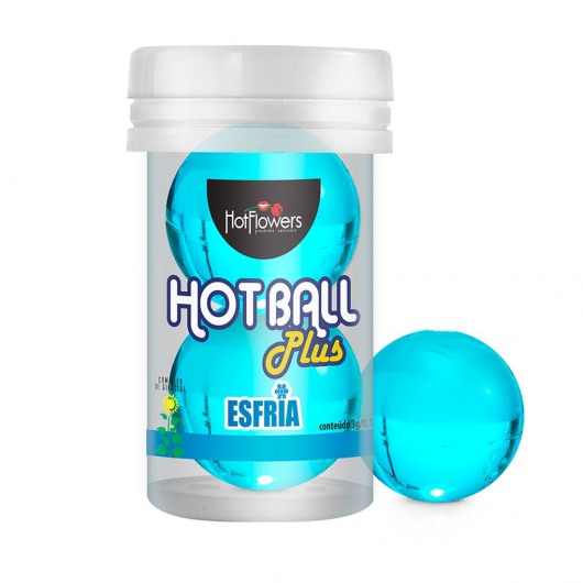 Лубрикант на масляной основе Hot Ball Plus с охлаждающим эффектом (2 шарика по 3 гр.) - HotFlowers - купить с доставкой в Долгопрудном