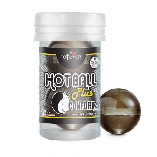 Анальный лубрикант на масляной основе Hot Ball Plus Conforto (2 шарика по 3 гр.) - HotFlowers - купить с доставкой в Долгопрудном