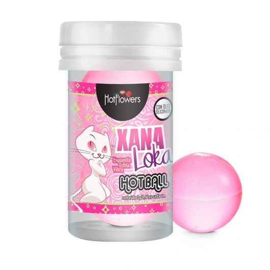 Лубрикант на силиконовой основе с эффектом вибрации Xana Loka Hot Ball (2 шарика по 3 гр.) - HotFlowers - купить с доставкой в Долгопрудном