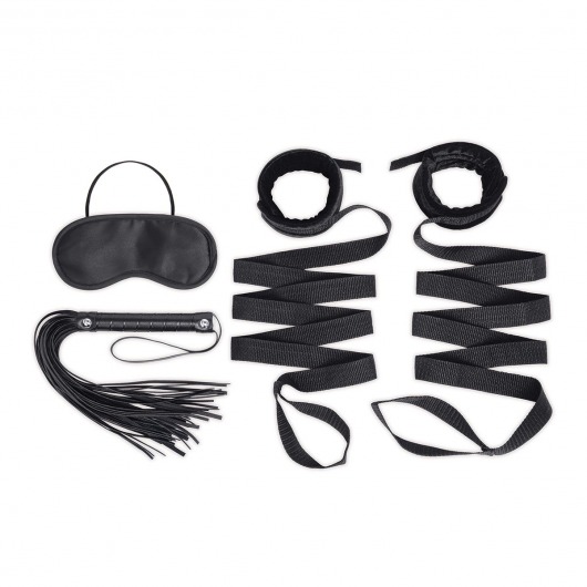 Эротический набор 4PC Bondage Bed Strap   Flogger Kit - Lux Fetish - купить с доставкой в Долгопрудном