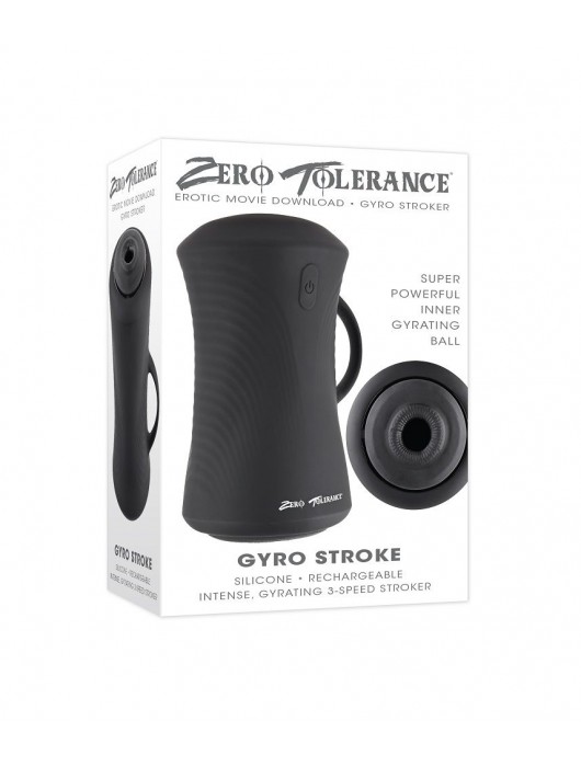 Черный вибромастурбатор с гироскопом Gyro Stroke - Zero Tolerance - в Долгопрудном купить с доставкой