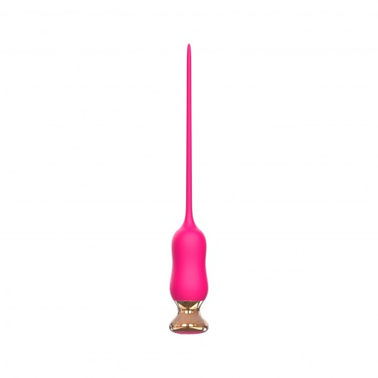 Розовый тонкий стимулятор Nipple Vibrator - 23 см. - I-MOON - купить с доставкой в Долгопрудном