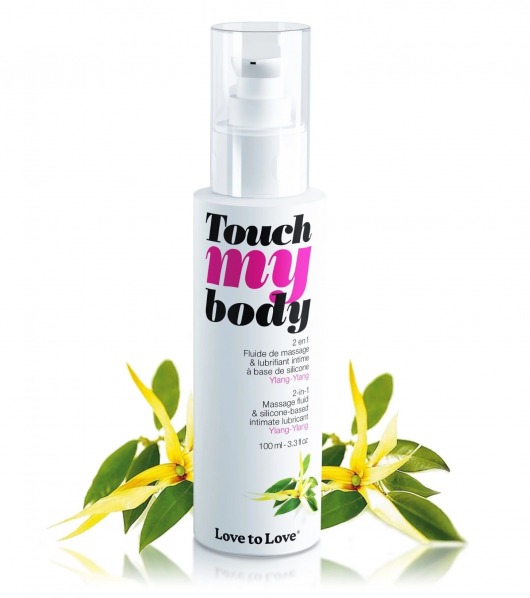 Силиконовый лубрикант 2-в-1 Touch My Body с ароматом иланг-иланга - 100 мл. - Love to Love - купить с доставкой в Долгопрудном