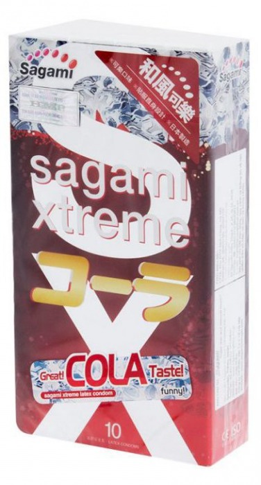 Ароматизированные презервативы Sagami Xtreme COLA - 10 шт. - Sagami - купить с доставкой в Долгопрудном