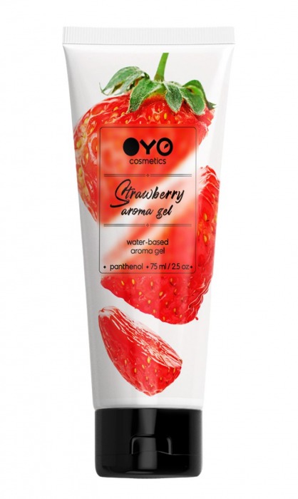 Лубрикант на водной основе OYO Aroma Gel Strawberry с ароматом клубники - 75 мл. - OYO - купить с доставкой в Долгопрудном