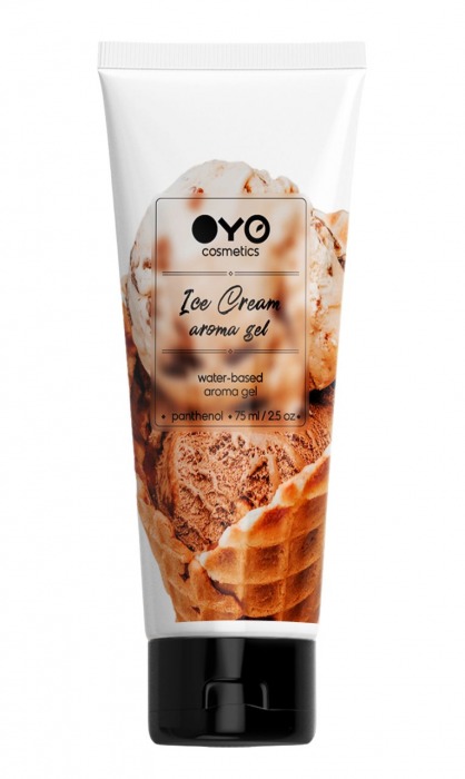 Лубрикант на водной основе OYO Aroma Gel Ice Cream с ароматом пломбира - 75 мл. - OYO - купить с доставкой в Долгопрудном