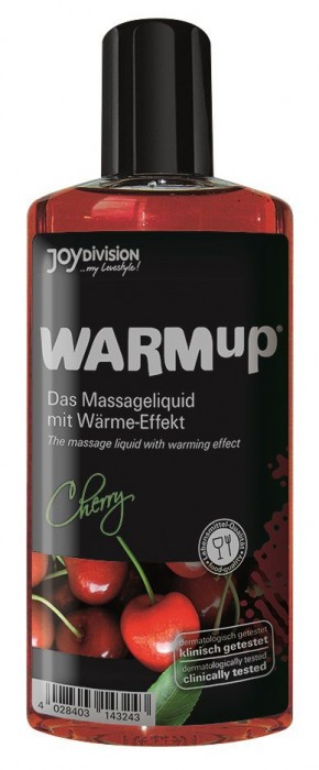 Разогревающее масло WARMup Cherry - 150 мл. - Joy Division - купить с доставкой в Долгопрудном