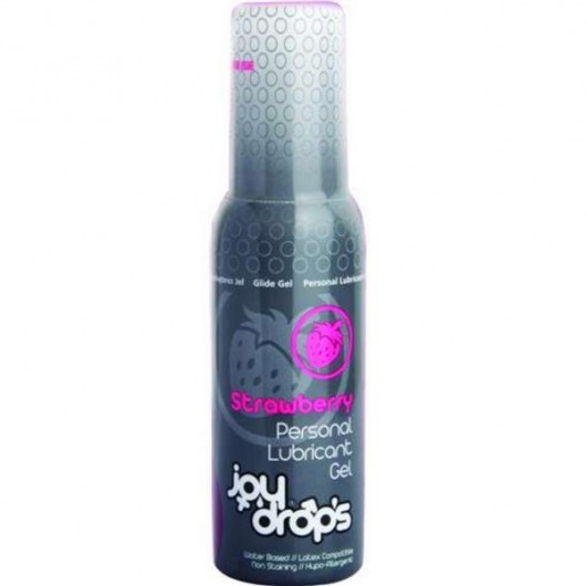 Смазка на водной основе со вкусом клубники JoyDrops Strawberry - 100 мл. - JoyDrops - купить с доставкой в Долгопрудном