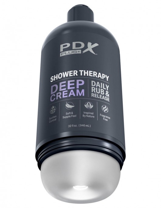 Мастурбатор в бутылке Shower Therapy Deep Cream - Pipedream - в Долгопрудном купить с доставкой