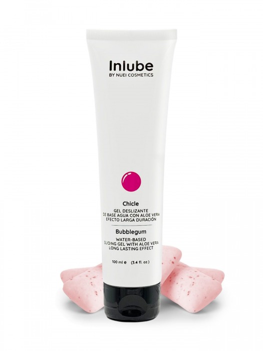 Лубрикант на водной основе Nuei Inlube с алоэ вера и ароматом бабл-гам - 100 мл. - Nuei cosmetics - купить с доставкой в Долгопрудном