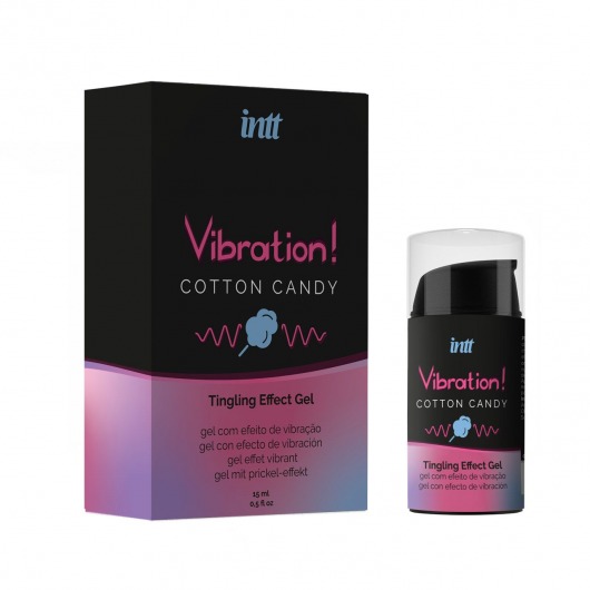 Жидкий вибратор Vibration Cotton Candy с ароматом сахарной ваты - 15 мл. - INTT - купить с доставкой в Долгопрудном
