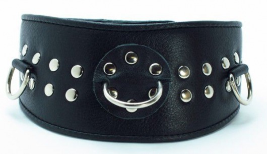 Кожаный ошейник для эротических игр - БДСМ Арсенал - купить с доставкой в Долгопрудном