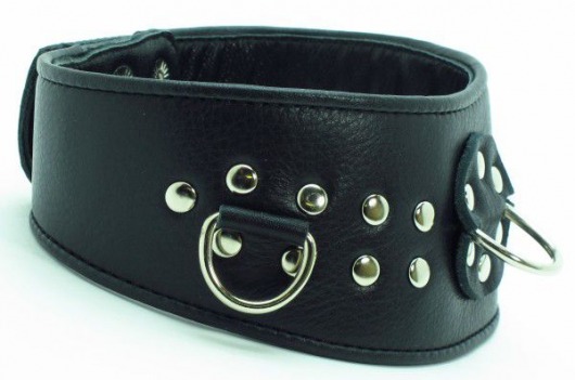 Кожаный ошейник для эротических игр - БДСМ Арсенал - купить с доставкой в Долгопрудном