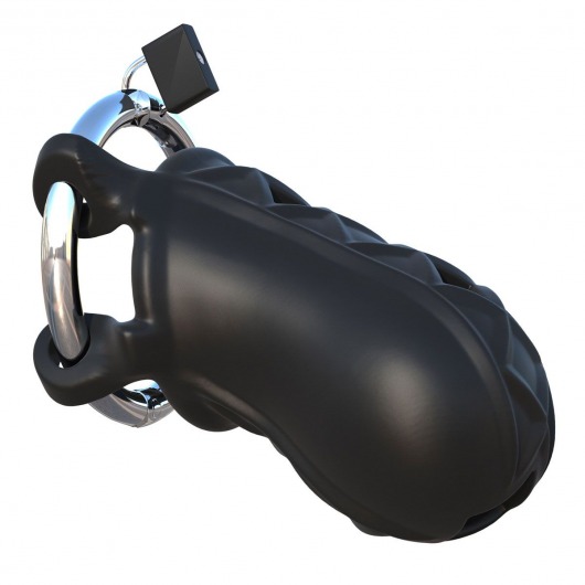 Черный замок верности Extreme Silicone Cock Blocker - Pipedream - купить с доставкой в Долгопрудном