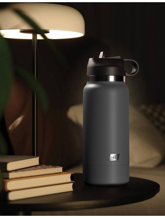 Серый мастурбатор в виде бутылки F*ck Flask - Pipedream - в Долгопрудном купить с доставкой