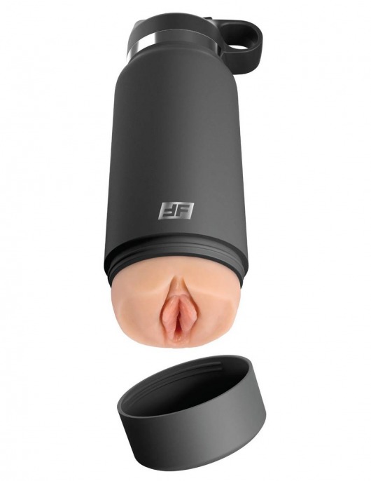 Серый мастурбатор в виде бутылки F*ck Flask - Pipedream - в Долгопрудном купить с доставкой
