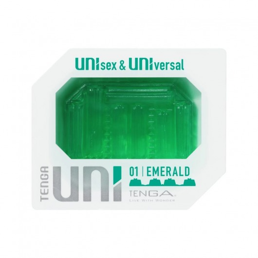 Зеленый мастурбатор-стимулятор Tenga Uni Emerald - Tenga - в Долгопрудном купить с доставкой