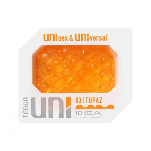 Оранжевый мастурбатор-стимулятор Tenga Uni Topaz - Tenga - в Долгопрудном купить с доставкой