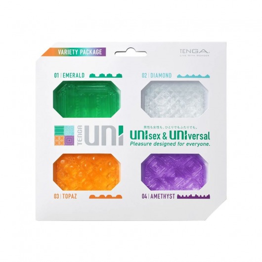 Набор из 4 мастурбаторов-стимуляторов Tenga Uni Variety Pack - Tenga - в Долгопрудном купить с доставкой