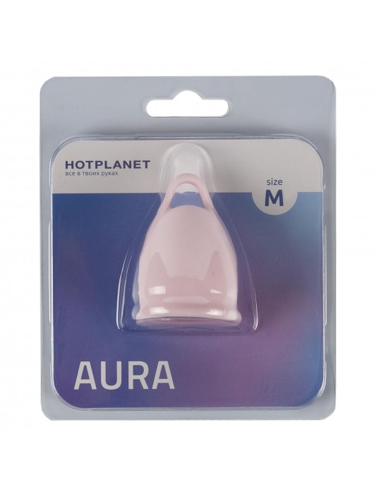 Розовая менструальная чаша Aura M - HOT planet - купить с доставкой в Долгопрудном