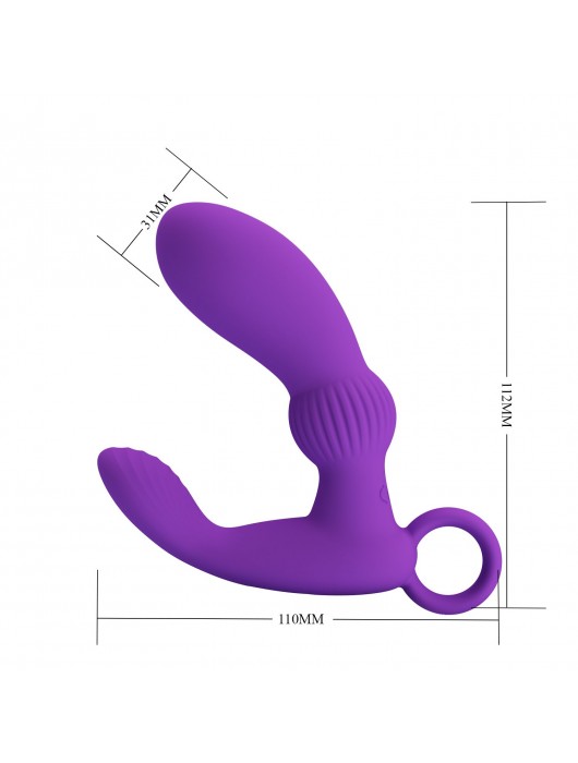 Фиолетовый вибромассажёр для массажа простаты Cayla - 11,2 см. - Baile - в Долгопрудном купить с доставкой