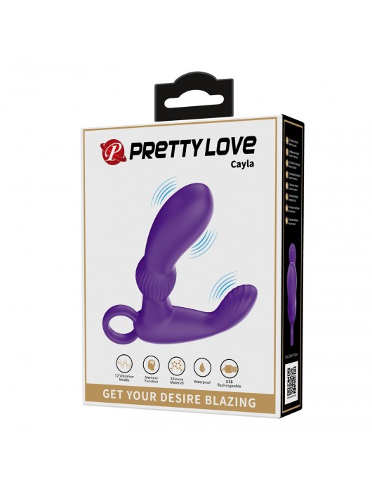Фиолетовый вибромассажёр для массажа простаты Cayla - 11,2 см. - Baile - в Долгопрудном купить с доставкой
