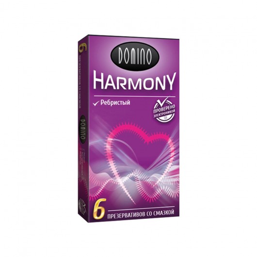 Презервативы с рёбрышками Domino Harmony - 6 шт. - Domino - купить с доставкой в Долгопрудном