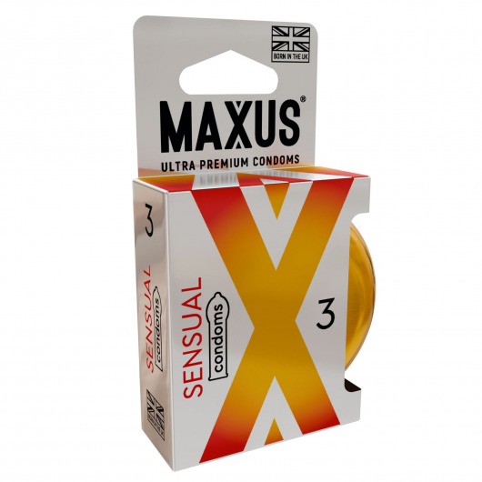 Презервативы анатомической формы Maxus Sensual - 3 шт. - Maxus - купить с доставкой в Долгопрудном