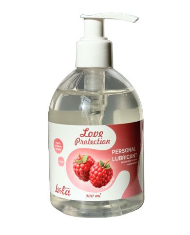 Лубрикант на водной основе Love Protection Raspberry с ароматом малины - 300 мл. - Lola Games - купить с доставкой в Долгопрудном