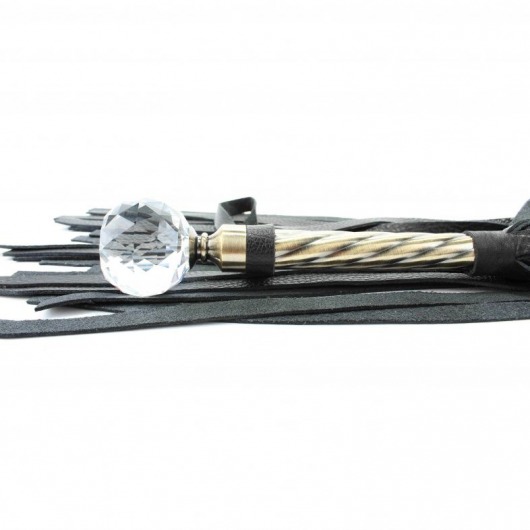 Эксклюзивная плеть с металлической ручкой - БДСМ Арсенал - купить с доставкой в Долгопрудном