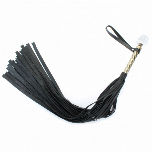 Эксклюзивная плеть с металлической ручкой - БДСМ Арсенал - купить с доставкой в Долгопрудном