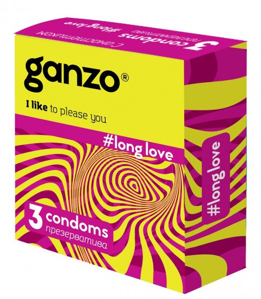 Презервативы с анестетиком для продления удовольствия Ganzo Long Love - 3 шт. - Ganzo - купить с доставкой в Долгопрудном