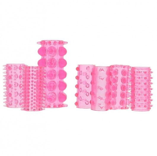 Набор из 7 розовых насадок на пенис ONE-A-DAY PENIS SLEEVES PINK - Seven Creations - в Долгопрудном купить с доставкой