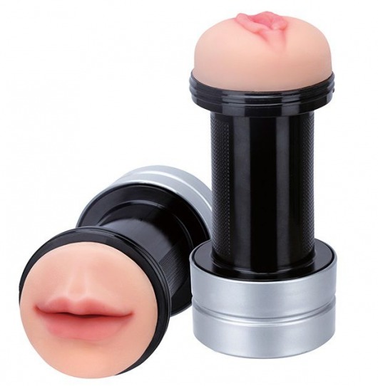 Двусторонний мастурбатор REALSTUFF 2 IN 1 HUMMER MOUTH   VAGINA - ротик и вагина - Dream Toys - в Долгопрудном купить с доставкой