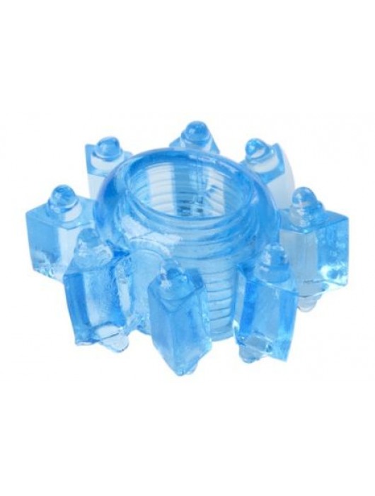 Голубая гелевая насадка-звезда - Toyfa Basic - в Долгопрудном купить с доставкой